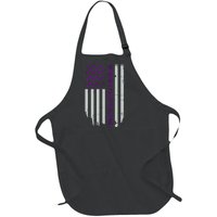 Epilepsy Awareness American Flag Epilepsy Gift Full-Length Apron With Pockets