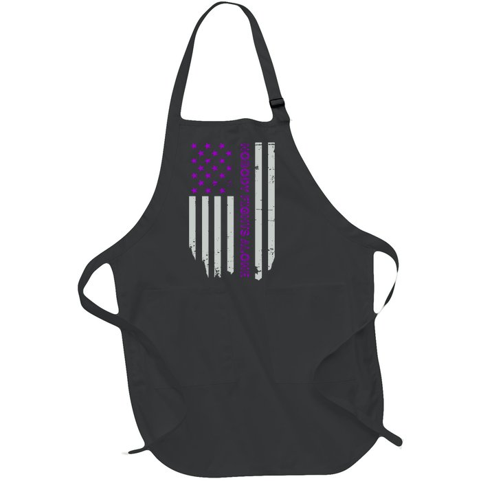 Epilepsy Awareness American Flag Epilepsy Gift Full-Length Apron With Pockets