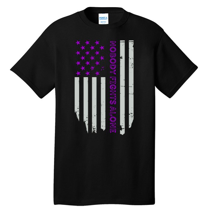 Epilepsy Awareness American Flag Epilepsy Gift Tall T-Shirt