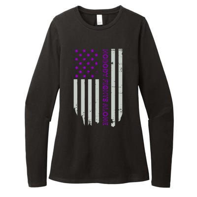 Epilepsy Awareness American Flag Epilepsy Gift Womens CVC Long Sleeve Shirt