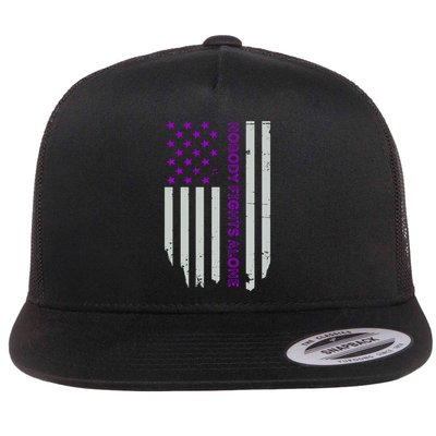 Epilepsy Awareness American Flag Epilepsy Gift Flatbill Hat