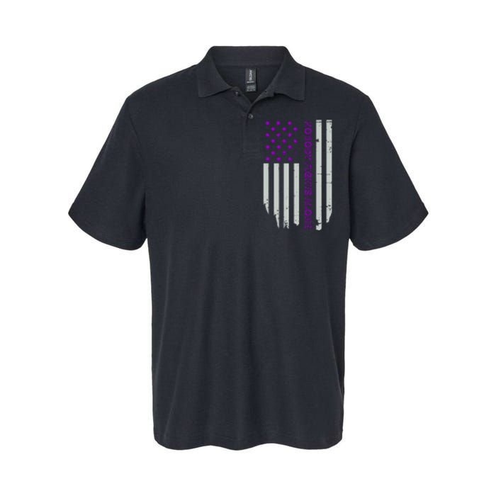 Epilepsy Awareness American Flag Epilepsy Gift Softstyle Adult Sport Polo