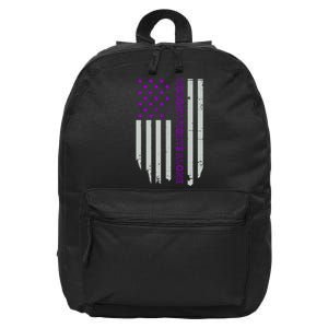 Epilepsy Awareness American Flag Epilepsy Gift 16 in Basic Backpack