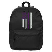 Epilepsy Awareness American Flag Epilepsy Gift 16 in Basic Backpack