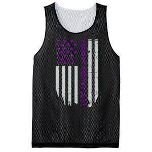 Epilepsy Awareness American Flag Epilepsy Gift Mesh Reversible Basketball Jersey Tank