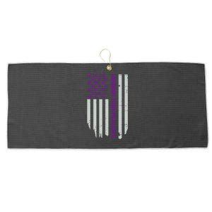 Epilepsy Awareness American Flag Epilepsy Gift Large Microfiber Waffle Golf Towel