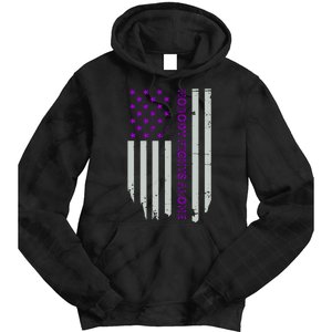 Epilepsy Awareness American Flag Epilepsy Gift Tie Dye Hoodie