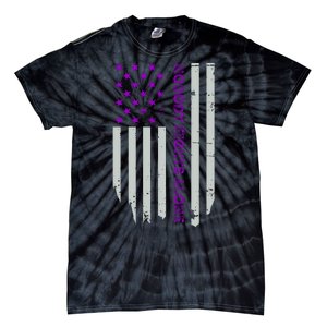 Epilepsy Awareness American Flag Epilepsy Gift Tie-Dye T-Shirt