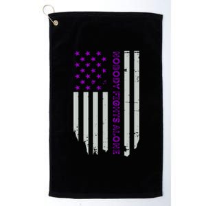 Epilepsy Awareness American Flag Epilepsy Gift Platinum Collection Golf Towel