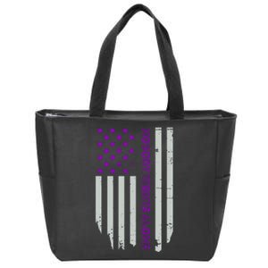 Epilepsy Awareness American Flag Epilepsy Gift Zip Tote Bag