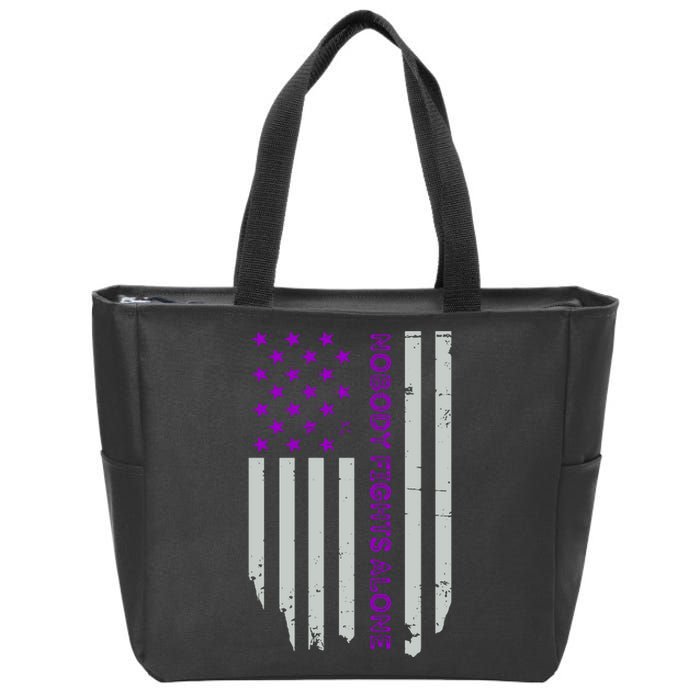 Epilepsy Awareness American Flag Epilepsy Gift Zip Tote Bag