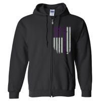 Epilepsy Awareness American Flag Epilepsy Gift Full Zip Hoodie