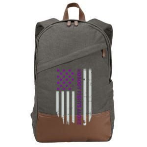 Epilepsy Awareness American Flag Epilepsy Gift Cotton Canvas Backpack