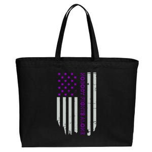 Epilepsy Awareness American Flag Epilepsy Gift Cotton Canvas Jumbo Tote