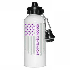 Epilepsy Awareness American Flag Epilepsy Gift Aluminum Water Bottle