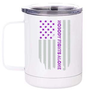 Epilepsy Awareness American Flag Epilepsy Gift 12 oz Stainless Steel Tumbler Cup