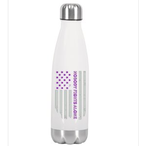 Epilepsy Awareness American Flag Epilepsy Gift Stainless Steel Insulated Water Bottle