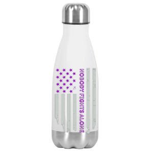 Epilepsy Awareness American Flag Epilepsy Gift Stainless Steel Insulated Water Bottle