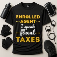 Enrolled Agent Accountant Funny Taxes Tax Season Cooling Performance Crew T-Shirt