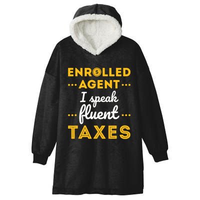 Enrolled Agent Accountant Funny Taxes Tax Season Hooded Wearable Blanket