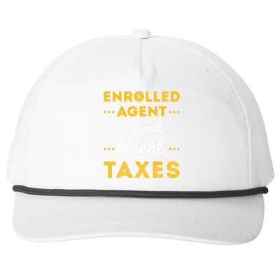 Enrolled Agent Accountant Funny Taxes Tax Season Snapback Five-Panel Rope Hat