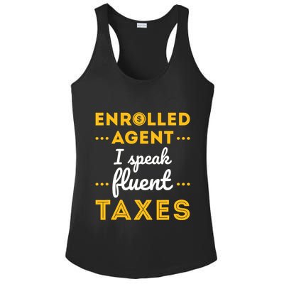 Enrolled Agent Accountant Funny Taxes Tax Season Ladies PosiCharge Competitor Racerback Tank