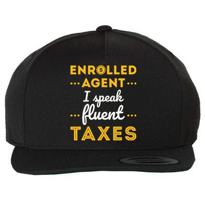 Enrolled Agent Accountant Funny Taxes Tax Season Wool Snapback Cap