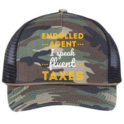 Enrolled Agent Accountant Funny Taxes Tax Season Retro Rope Trucker Hat Cap