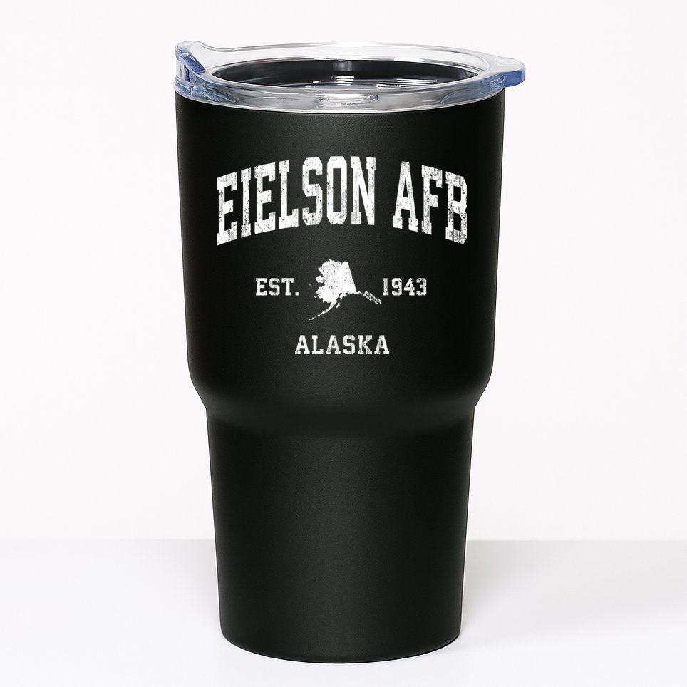 Eielson Afb Alaska Ak Vintage Athletic Sports Tumbler