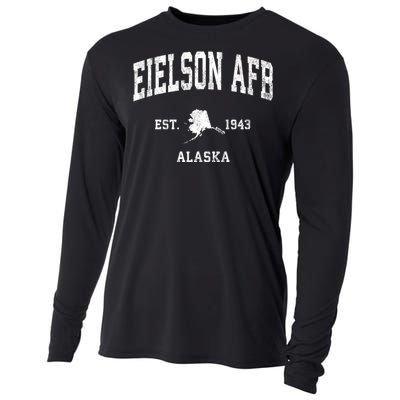 Eielson Afb Alaska Ak Vintage Athletic Sports Cooling Performance Long Sleeve Crew