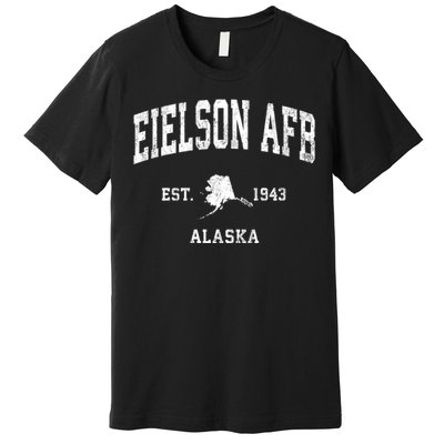 Eielson Afb Alaska Ak Vintage Athletic Sports Premium T-Shirt