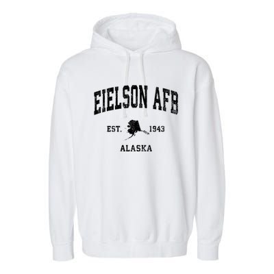 Eielson Afb Alaska Ak Vintage Athletic Sports Garment-Dyed Fleece Hoodie