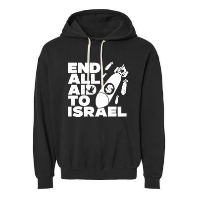 End All Aid To Israel Garment-Dyed Fleece Hoodie