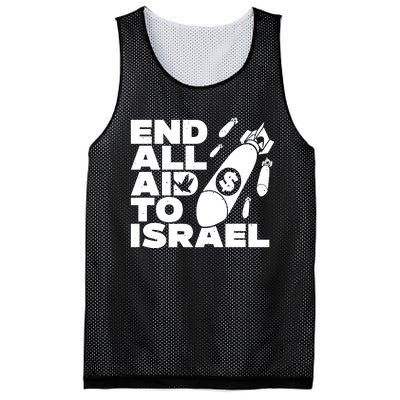 End All Aid To Israel Mesh Reversible Basketball Jersey Tank