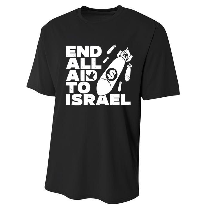 End All Aid To Israel Performance Sprint T-Shirt