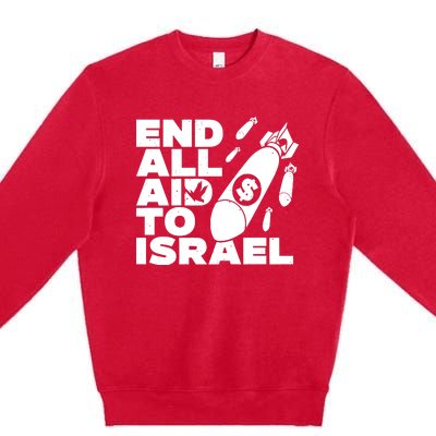 End All Aid To Israel Premium Crewneck Sweatshirt