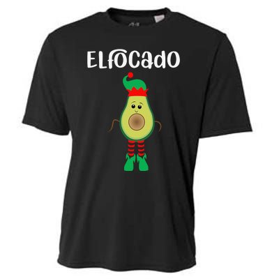 Elfocado - An Avocado Dressed As An Elf Cooling Performance Crew T-Shirt