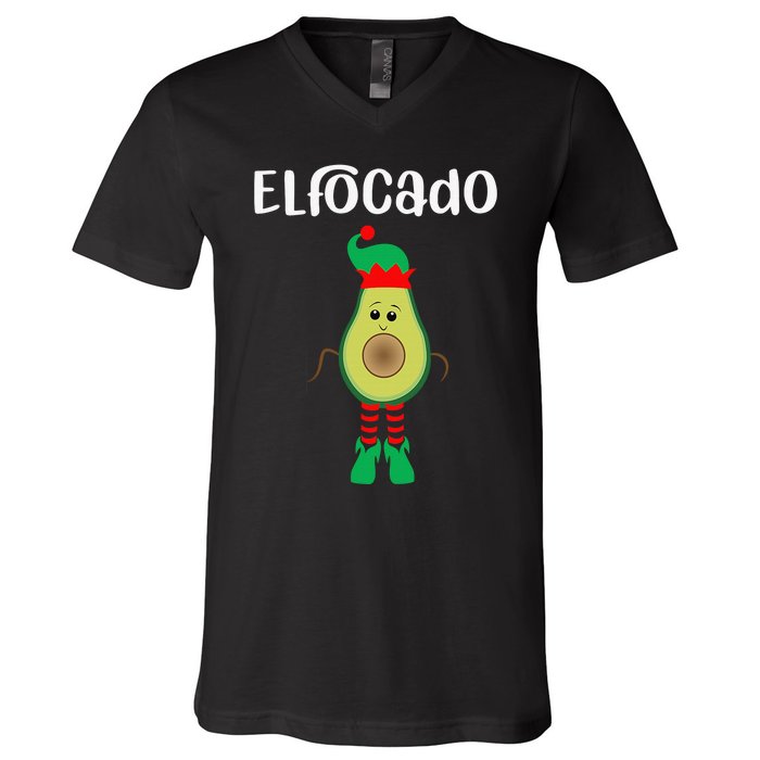 Elfocado - An Avocado Dressed As An Elf V-Neck T-Shirt