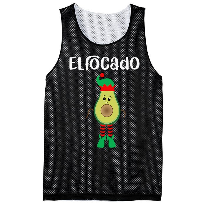 Elfocado - An Avocado Dressed As An Elf Mesh Reversible Basketball Jersey Tank