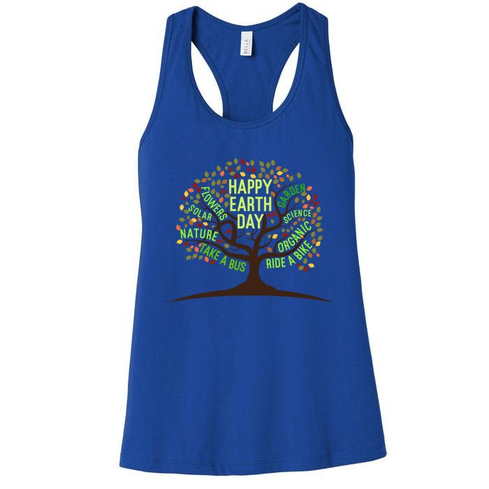 Environtal Awareness Animal Protection Nature Earth Day Gift Women's Racerback Tank