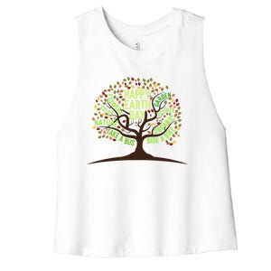 Environtal Awareness Animal Protection Nature Earth Day Gift Women's Racerback Cropped Tank