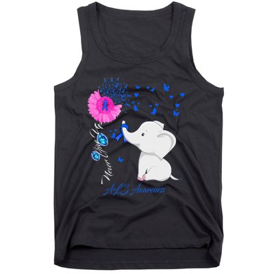 Elephant ALS Awareness - ALS Ribbon Tank Top