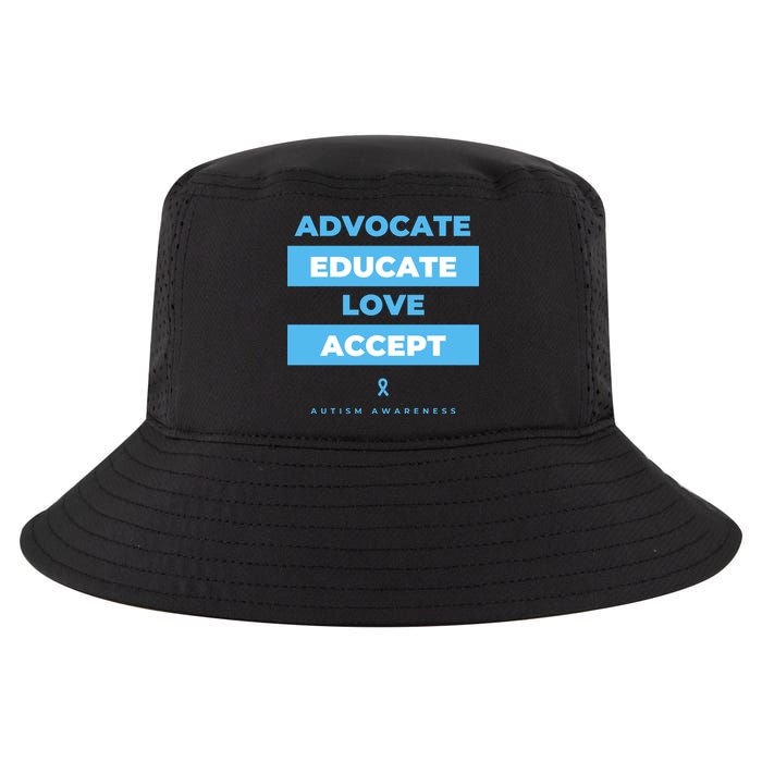 Educate Autism Awareness Cool Comfort Performance Bucket Hat