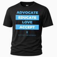 Educate Autism Awareness Cooling Performance Crew T-Shirt