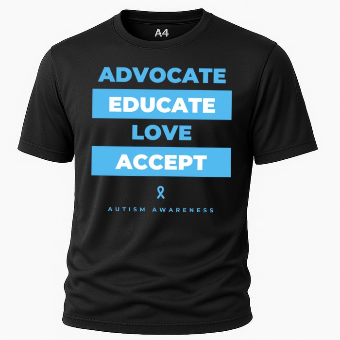 Educate Autism Awareness Cooling Performance Crew T-Shirt