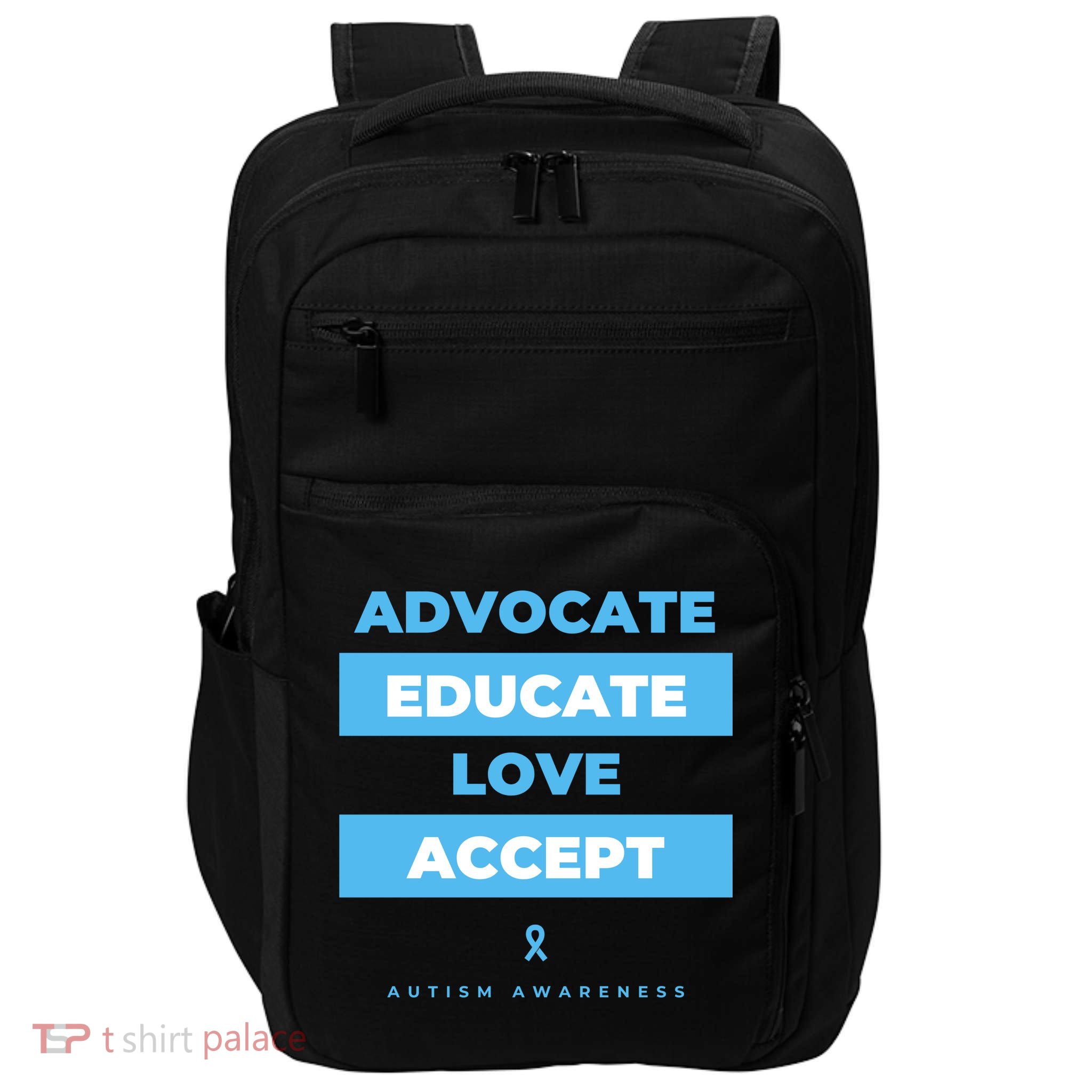 Educate Autism Awareness Impact Tech Backpack