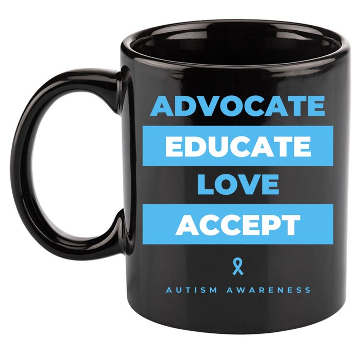Educate Autism Awareness 11oz C Handle Ceramic Mug