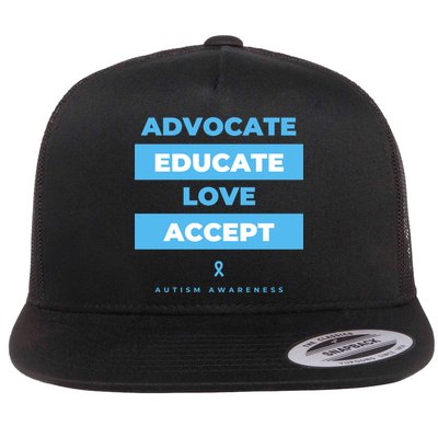 Educate Autism Awareness Flatbill Hat
