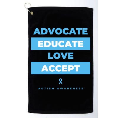 Educate Autism Awareness Golf Towel