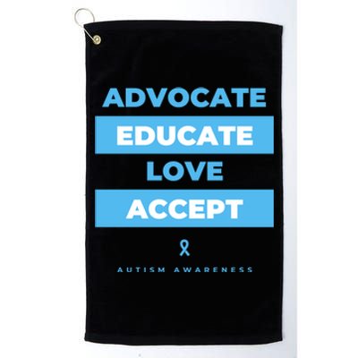 Educate Autism Awareness Platinum Collection Golf Towel